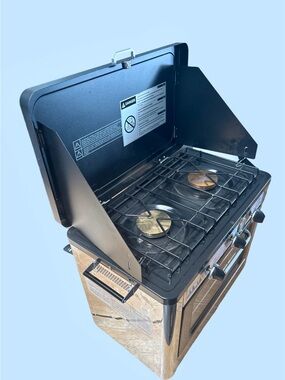 Glamping Cooking Portable Wind Proof Two-Burner Stainless Steel Camp Stove Gas